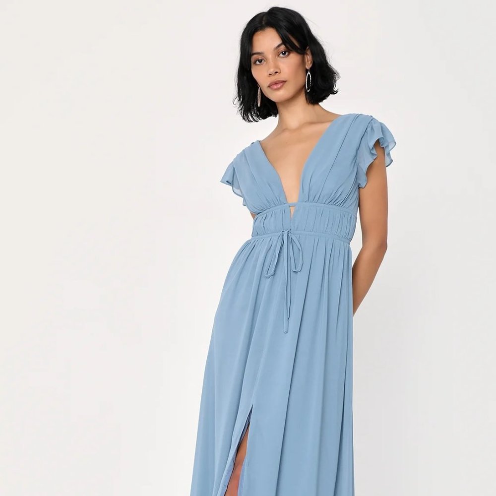 Lulu's Blue Bridesmaid Dress